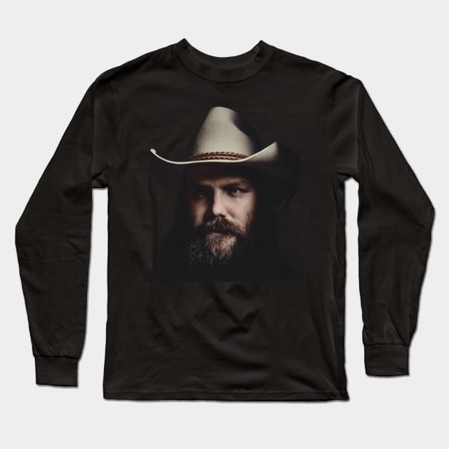 Chris Stapleton Original Aesthetic Tribute 〶 Long Sleeve T-Shirt by Terahertz'Cloth